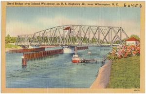 Steel bridge over Inland Waterway, on U.S. Highway 421, near Wilmington, N. C.