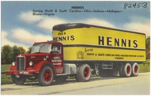 Hennis, serving North & South Carolina -- Ohio -- Michigan -- Illinois -- Virginia