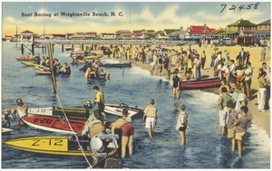 Boat racing at Wrightsville Beach, N. C.