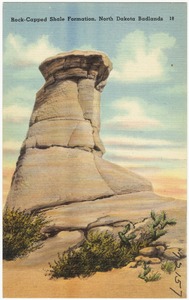 Rock-Capped shale formation, North Dakota Badlands