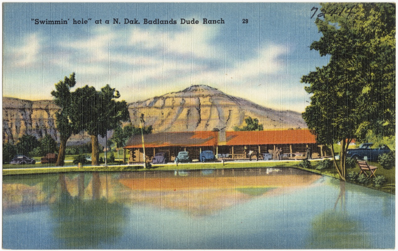 "Swimmin' hole" at a N. Dak. Badlands Dude Ranch
