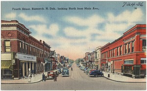 Fourth Street, Bismarck N. Dak., looking north from Main Ave.