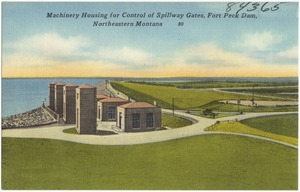 Machinery Housing for Control of spillway gates, Fort Peck Dam, Northern Montana