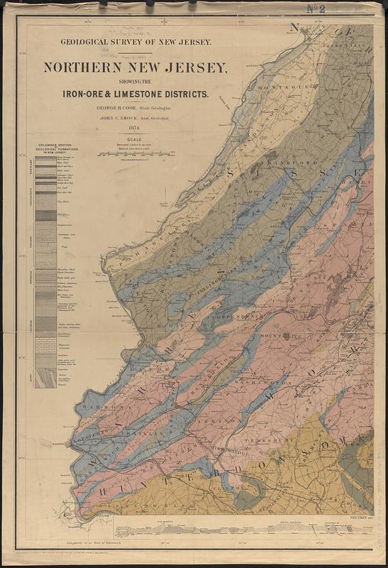 Northern New Jersey, showing the iron-ore & limestone districts