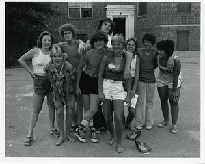 Group portrait of nine teenagers