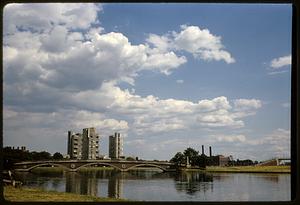 Small bridge over Charles River, from Cambridge side, Cambridge, Massachusetts