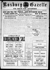 Roxbury Gazette and South End Advertiser, December 18, 1925