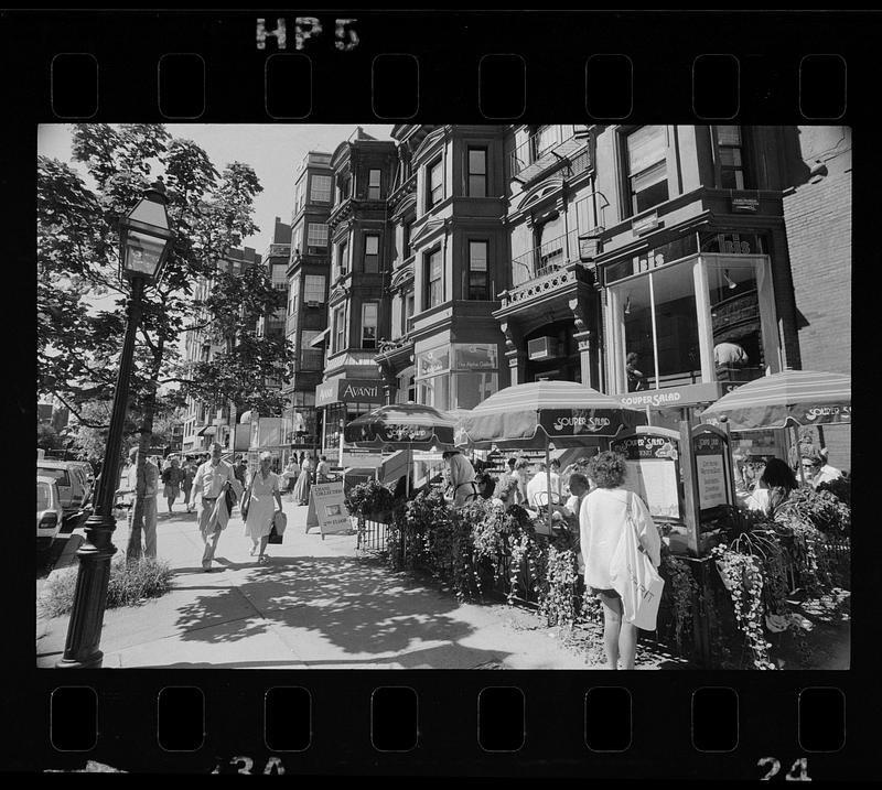 Summer shopping in Back Bay, Newbury Street, downtown Boston Digital