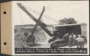 Contract No. 80, High Level Distribution Reservoir, Weston, 1 of 2, 1 1/4 cubic yd. Bucyrus Erie gas air shovels, high level distribution reservoir, Weston, Mass., Aug. 23, 1939