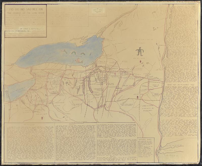 Map of Ho-De-No-Sau-Nee-Ga or the people of the long house