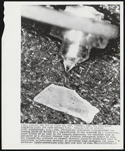 Largest Laboratory Diamond--That icy looking block at bottom is a diamond--and it was produced in a laboratory. About 1/16th of an inch in its longest dimension, its relative size is indicated by a standard diamond high fidelity phonograph needle at top. The diamond was produced at General Electric Research Laboratory here by subjecting carbonaceous material to extremely high pressures and temperatures.