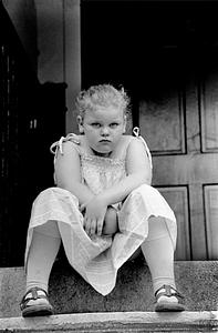 Little girl on porch