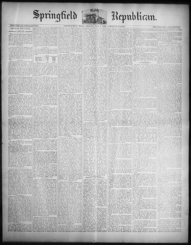 Springfield Weekly Republican - Digital Commonwealth