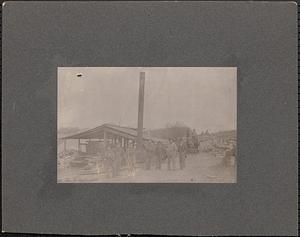 Sawmill with workers