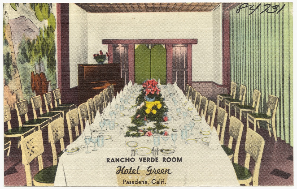 Rancho Verde Room, Hotel Green, Pasadena, Calif.