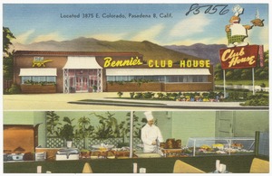 Bennie's Club House, Located 3875 E. Colorado, Pasadena 8, Calif.