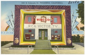 Wing Co. ...RCA Victor..TV..., 1041 E. Colorado St., Pasadena, California