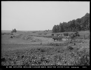Wachusett Reservoir, shallow flowage embankment near the Lougee place, Boylston, Mass., Aug. 9, 1904