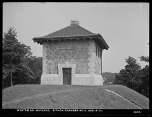 Weston Aqueduct, Siphon Chamber No. 3, No. 4 in background, Wayland, Mass., Aug. 17, 1904