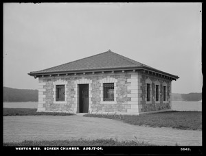 Weston Aqueduct, Weston Reservoir, Screen Chamber, Weston, Mass., Aug. 17, 1904