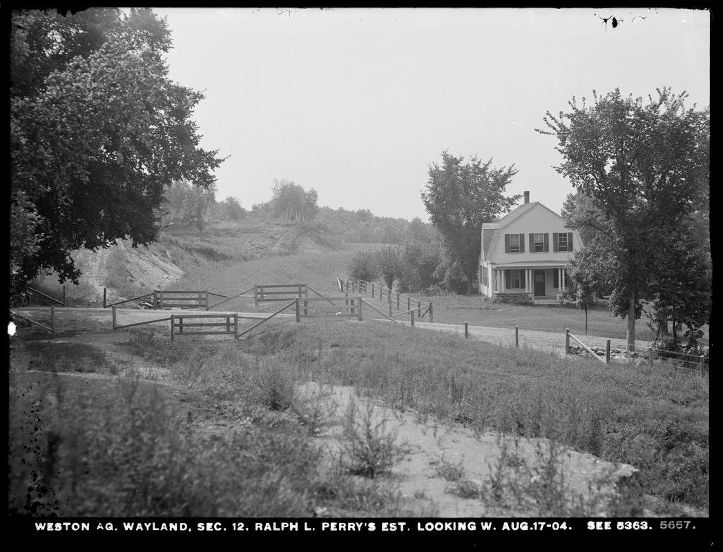 Weston Aqueduct, Section 12, Ralph L. Perry's estate, (compare with No. 5363), Wayland, Mass., Aug. 17, 1904