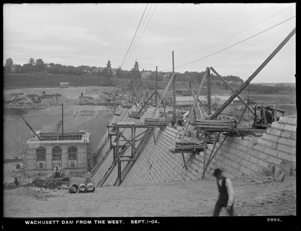 Wachusett Dam, from the west, Clinton, Mass., Sep. 1, 1904 - Digital ...