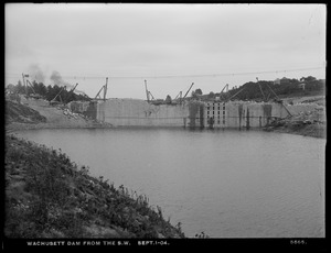 Wachusett Dam, from the southeast, Clinton, Mass., Sep. 1, 1904