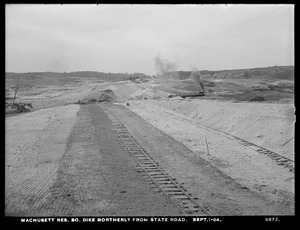 Wachusett Reservoir, South Dike, northerly from State Road, Boylston; Clinton, Mass., Sep. 1, 1904