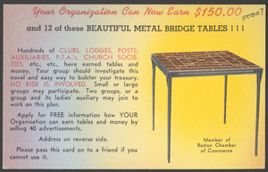 Your organization can now earn $150.00 and 12 of these beautiful metal bridge tables!!!