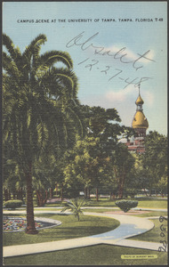 Campus scene at the University of Tampa, Tampa, Florida