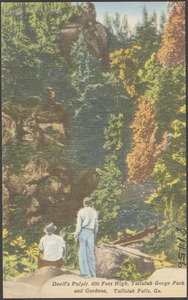 Devil's Pulpit, 800 feet high, Tallulah Gorge Park and Gardens, Tallulah Falls, Ga.
