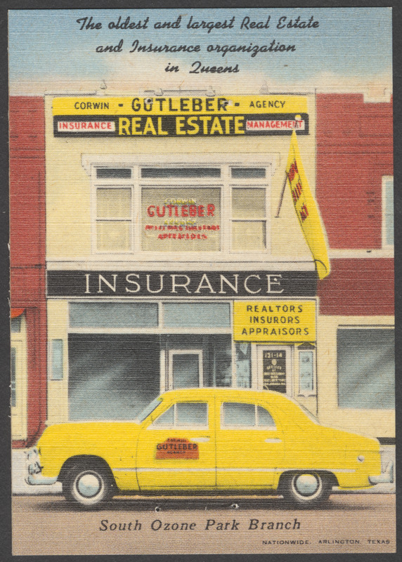 The oldest and largest real estate and insurance organization in Queens, Corwin Gutleber Agency. South Ozone Park branch