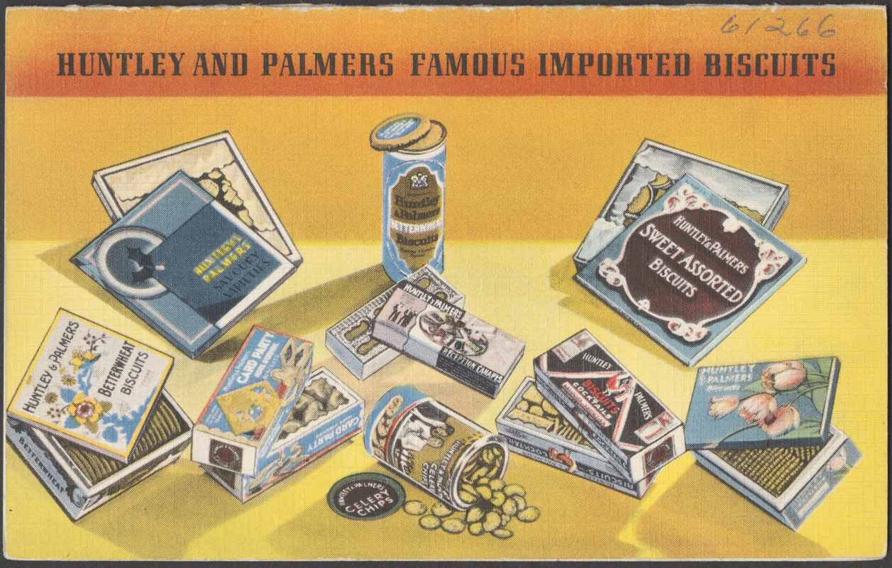 Huntley and Palmers famous imported biscuits