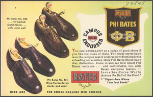 Bates Originals, Phi Bates. The smartest shoes on the campus