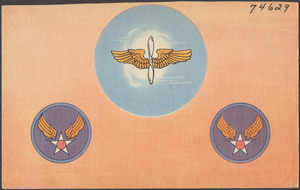 Army Air Corps symbol, also called the "Hap Arnold." Prop and wings insignia
