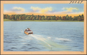 Motorboat on a lake