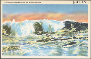 A foaming breaker from the mighty ocean