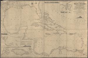 A general chart of the West Indies, including the Gulf of Mexico, with an enlarged plan of the island of Jamaica, also particular plans of the principal harbours & roadsteads
