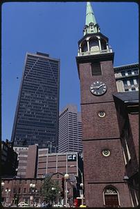 Washington Street and Milk Street - Old South Meeting House, Old Corner Bookstore