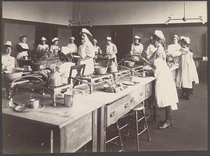 Cooking Class, Stearns School, Newton, c. 1906