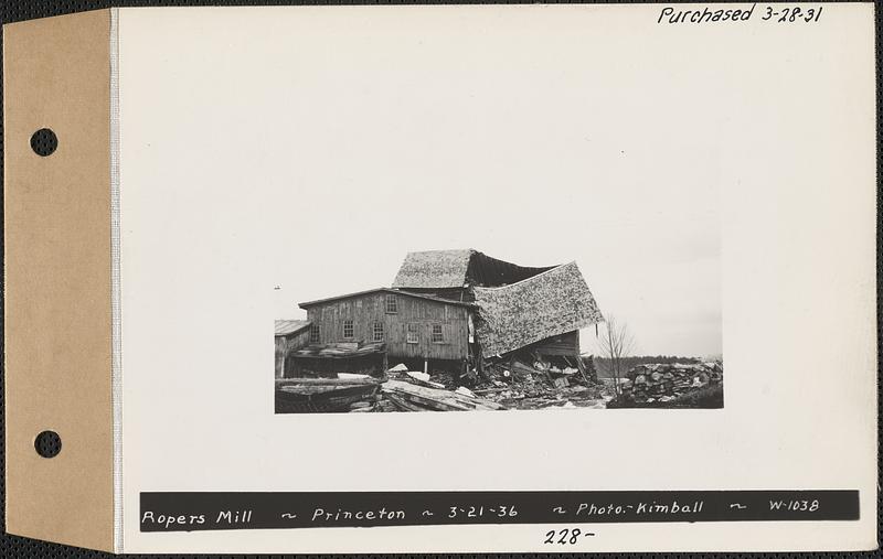 Roper's Mill, Princeton, Mass., Mar. 20, 1936