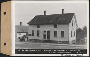 19-21 Bardwell Street, tenements, Boston Duck Co., Bondsville, Palmer, Mass., Feb. 8, 1940