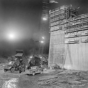 Hurricane Barrier construction, New Bedford