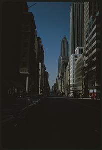 View down Fifth Avenue, Manhattan, New York