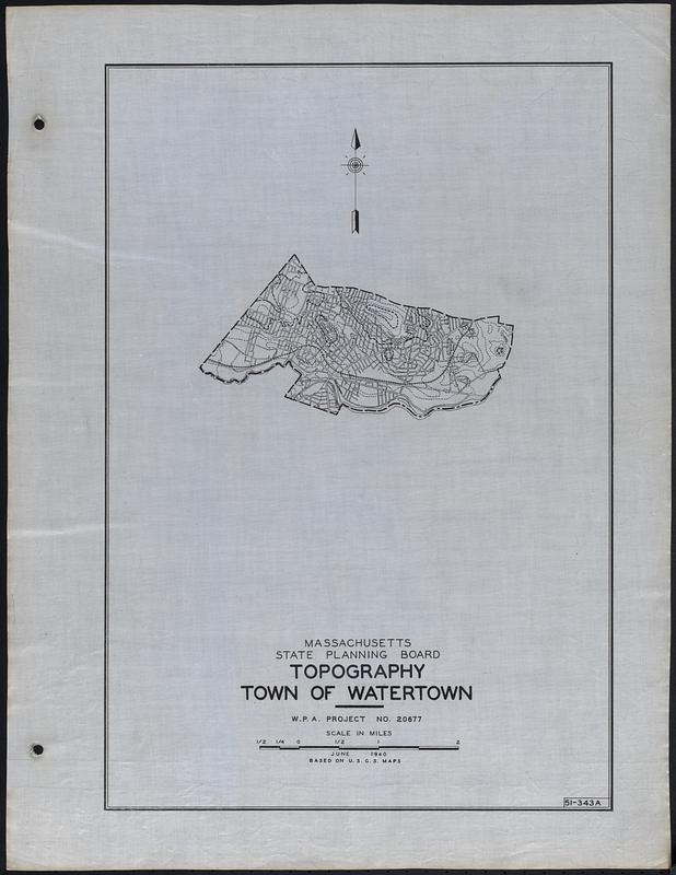 Topography Town of Watertown Digital Commonwealth