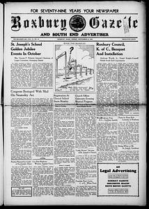 Roxbury Gazette and South End Advertiser, September 22, 1939