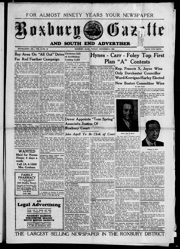 Roxbury Gazette And South End Advertiser, November 09, 1951 - Digital ...