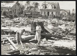 Weather-Tornados-Worcester County. Debris and an Overturned Organ Are All That Remain in This Shrewsbury Section.