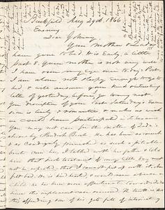 Letter from Zadoc Long to John D. Long, August 29, 1866