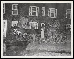 Three blown down near Lowell House, Harvard.